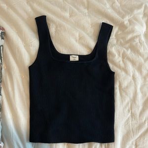 A&F black sweater ribbed tank size medium